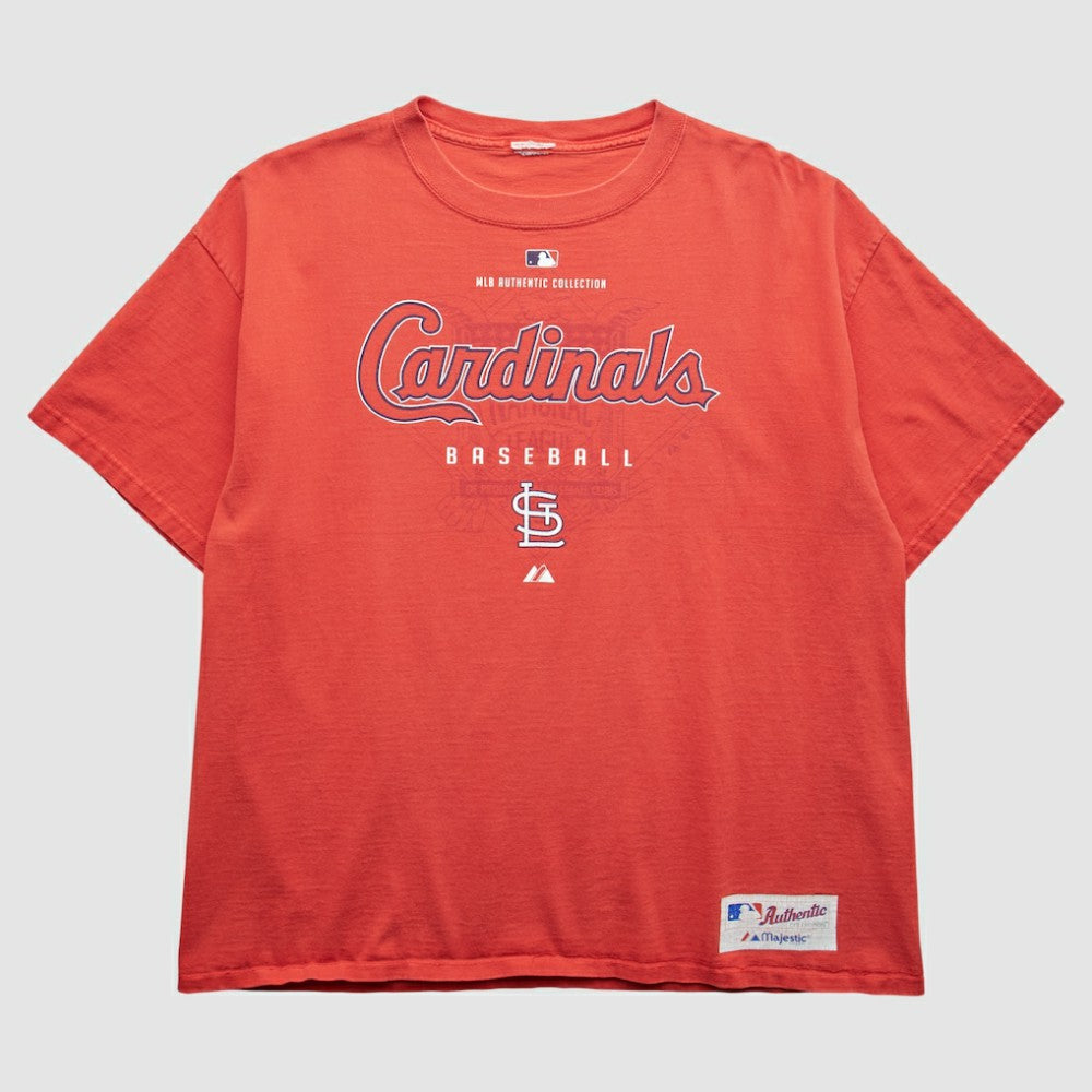 St. Louis Cardinals Majestic 2000s T-Shirt - Red - XVintage T-shirts