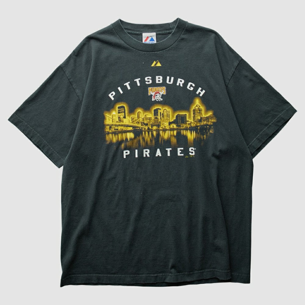 Pittsburgh Pirates Majestic 2000s T-Shirt - Black - Vintage T-shirts