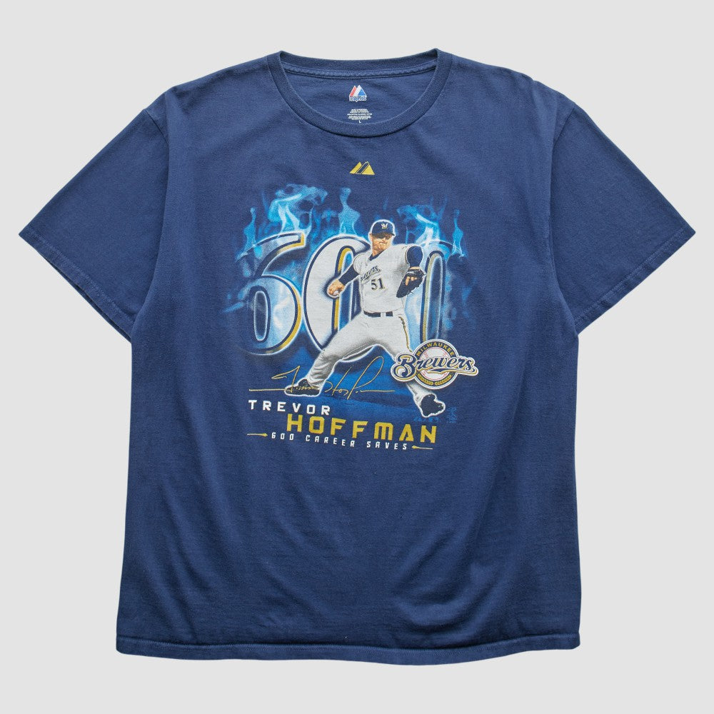 Milwaukee Brewers Majestic 2010 T-Shirt - Blue - Vintage T-shirts