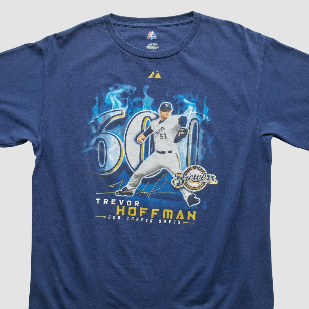Milwaukee Brewers Majestic 2010 T-Shirt - Blue - Vintage T-shirts