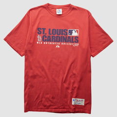 St. Louis Cardinals Majestic 2007 T-Shirt - Red - Vintage T-shirts