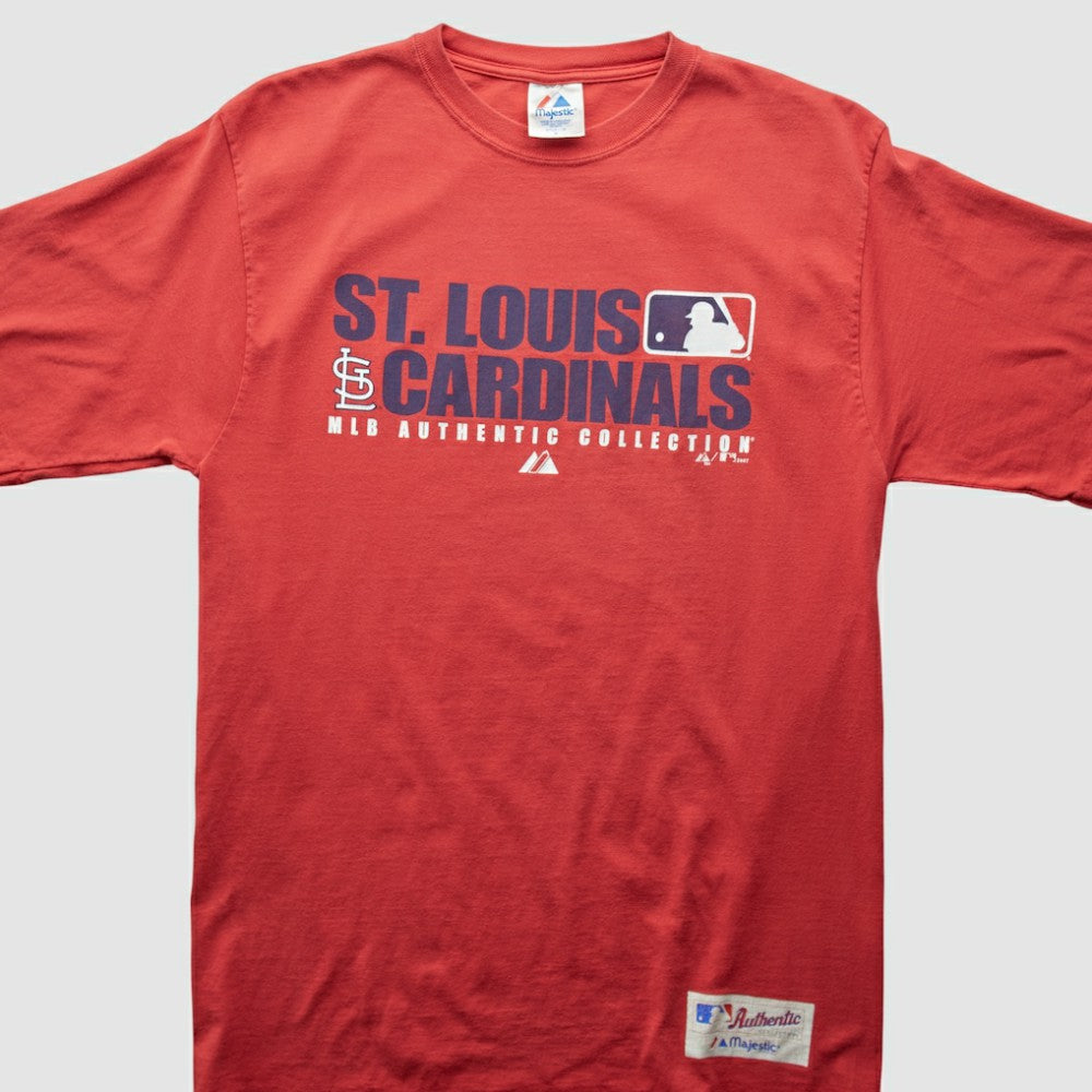 St. Louis Cardinals Majestic 2007 T-Shirt - Red - Vintage T-shirts