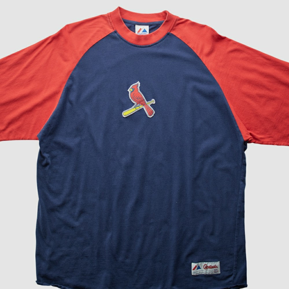 St. Louis Cardinals Majestic 2000s T-Shirt - Navy - 2XVintage T-shirts