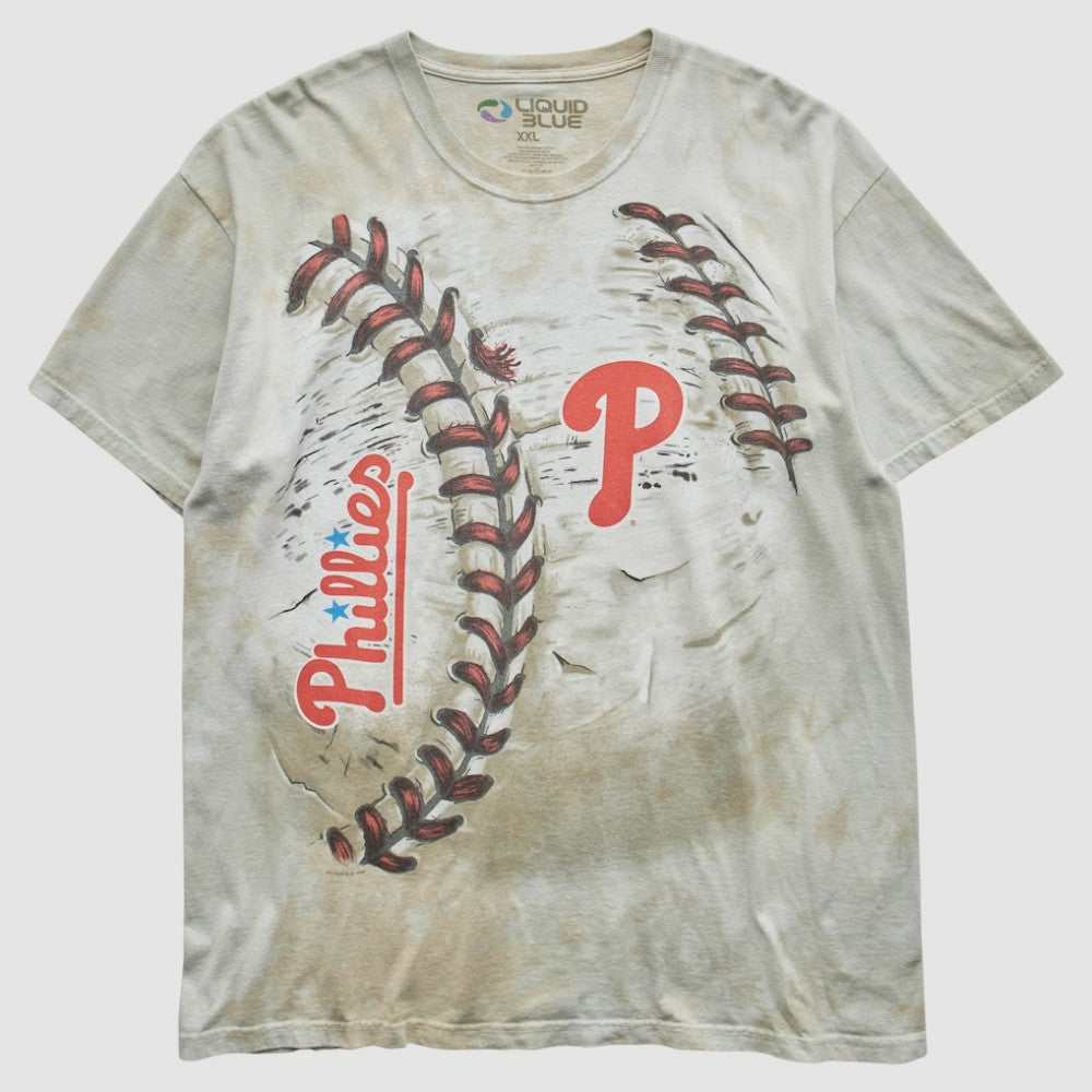 Philadelphia Phillies Liquid Blue 2014 T-Shirt - Beige - 2XVintage T-shirts