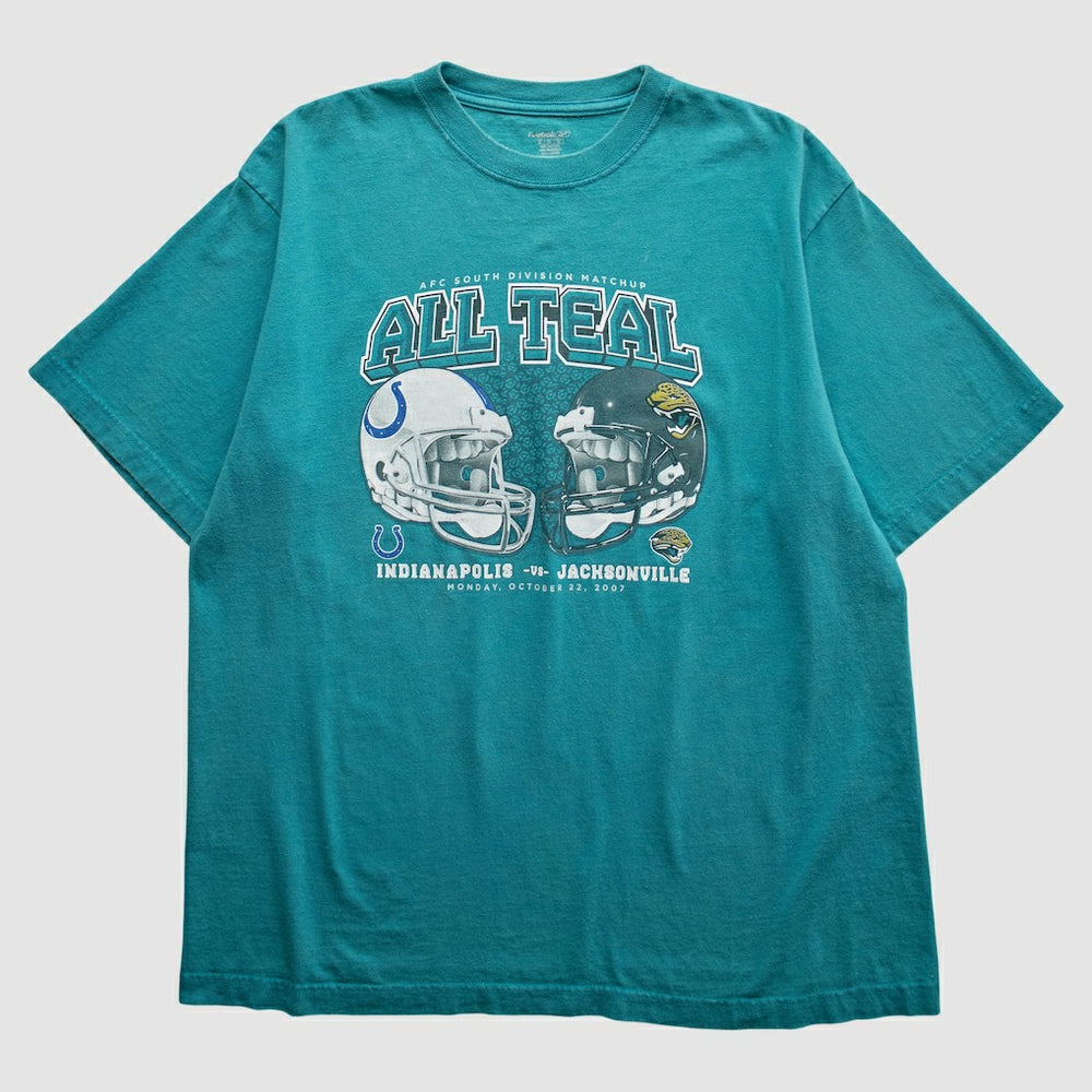 Indianapolis Colts vs. Jacksonville Jaguars Reebok 2007 T-Shirt - Teal T-shirts