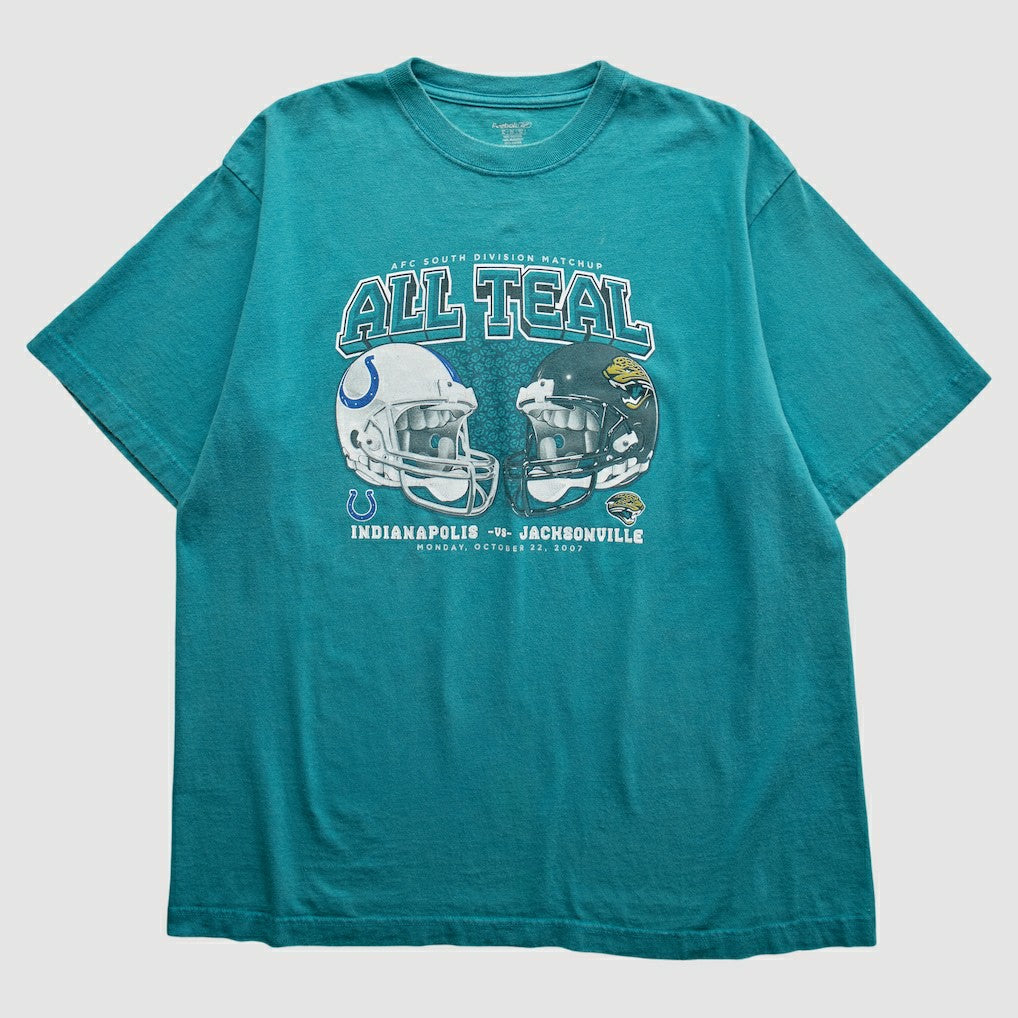 Indianapolis Colts vs. Jacksonville Jaguars Reebok 2007 T-Shirt - Teal T-shirts