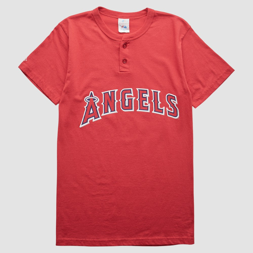Los Angeles Angels Majestic 90s T-Shirt - Red - Vintage T-shirts