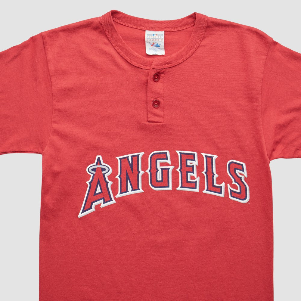 Los Angeles Angels Majestic 90s T-Shirt - Red - Vintage T-shirts