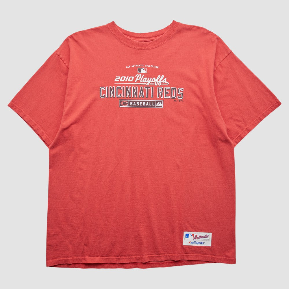 Cincinnati Reds Majestic 2010 T-Shirt - Red - 2XVintage T-shirts