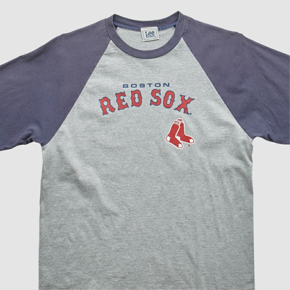 Boston Red Sox Lee Apparel 2000s T-Shirt - Gray - Vintage T-shirts