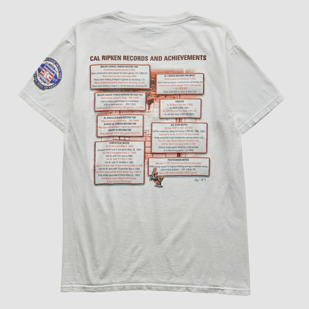 Baltimore Orioles Majestic Cooperstown Collection 2007 T-Shirt - White - Vintage T-shirts