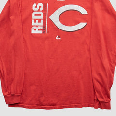 Cincinnati Reds Majestic 2000s T-Shirt - Red - Vintage T-shirts