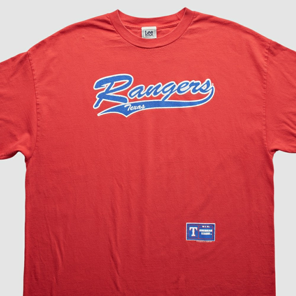 Texas Rangers Lee Apparel 2000s T-Shirt - Red - 2XVintage T-shirts