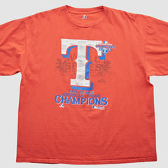 Texas Rangers Majestic 2011 T-Shirt - Orange - 2XVintage T-shirts