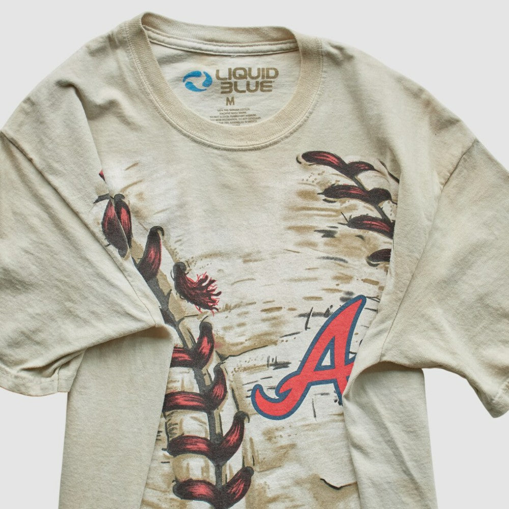 Atlanta Braves Liquid Blue 2014 T-Shirt - Beige - Vintage T-shirts