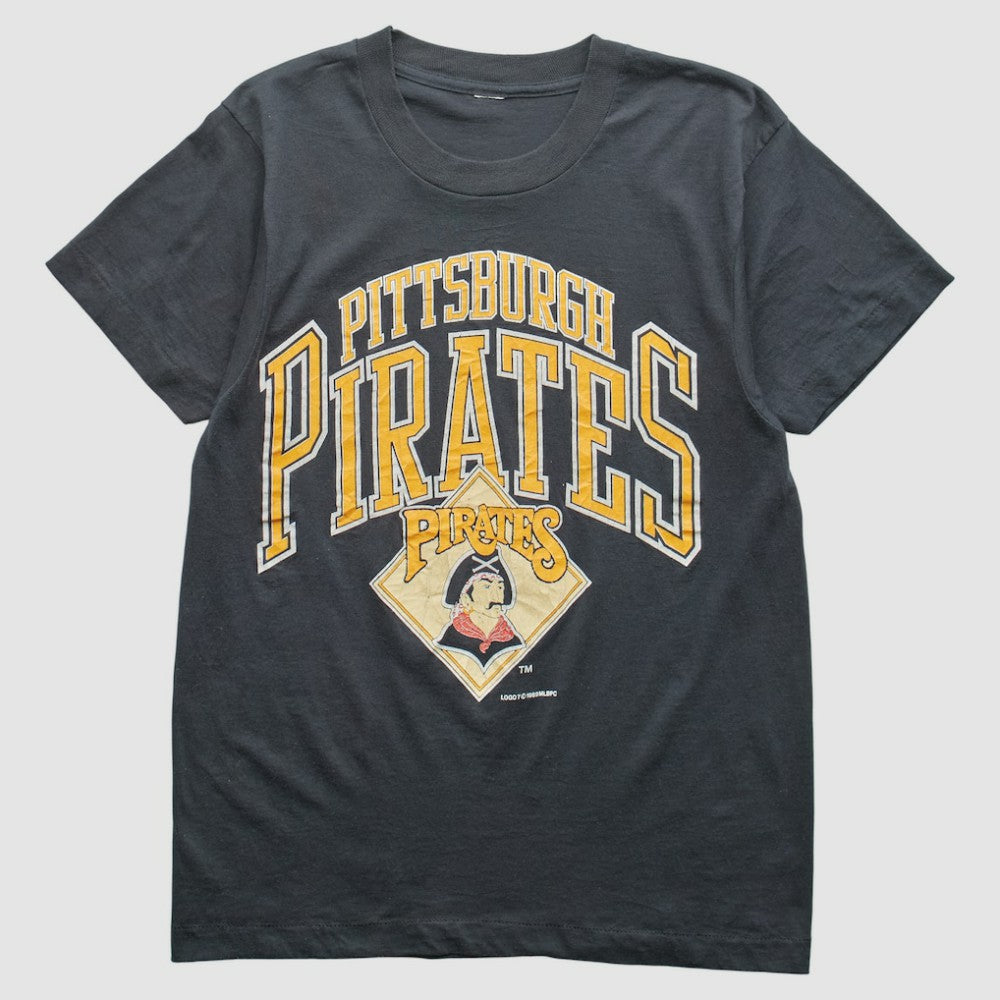 Pittsburgh Pirates Logo 7 1989 T-Shirt - Black - XVintage T-shirts