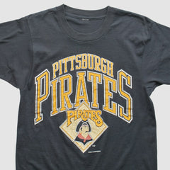 Pittsburgh Pirates Logo 7 1989 T-Shirt - Black - XVintage T-shirts