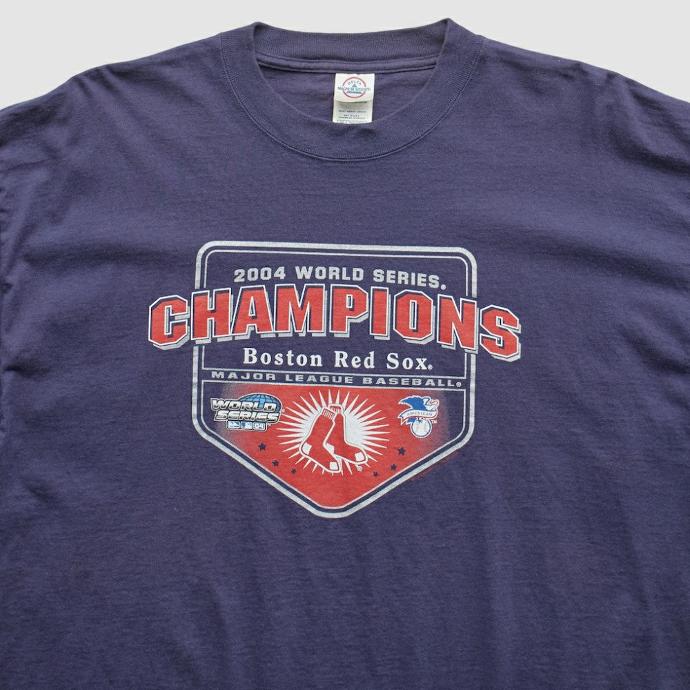 Boston Red Sox Delta 2004 T-Shirt - Navy - Vintage T-shirts