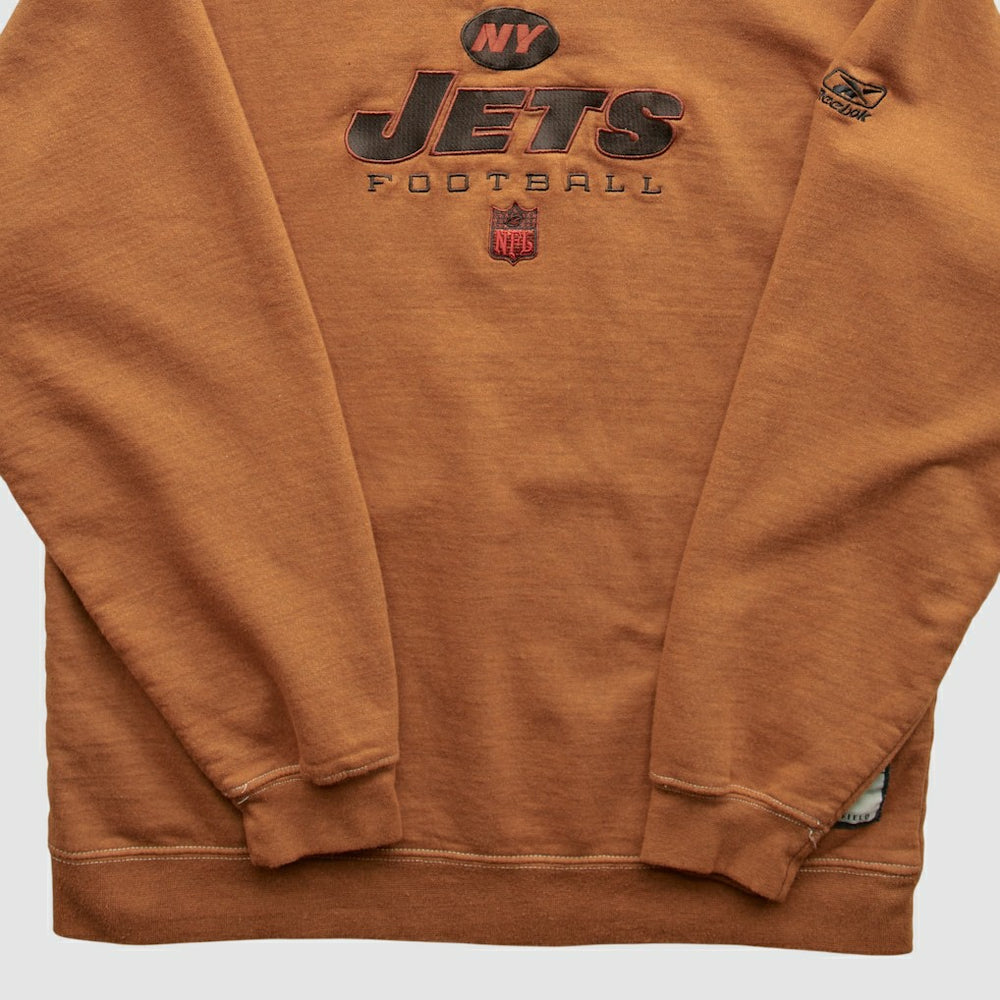 New York Jets Reebok 2000s Pullover Sweatshirt - Brown Pullover
