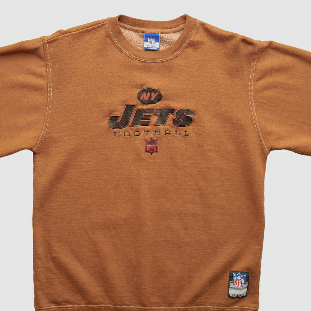 New York Jets Reebok 2000s Pullover Sweatshirt - Brown Pullover