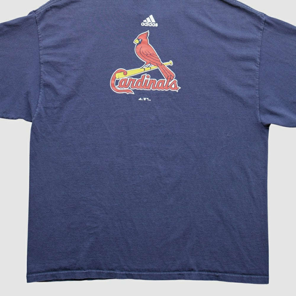 St. Louis Cardinals Adidas 2000s T-Shirt - Navy - Vintage T-shirts