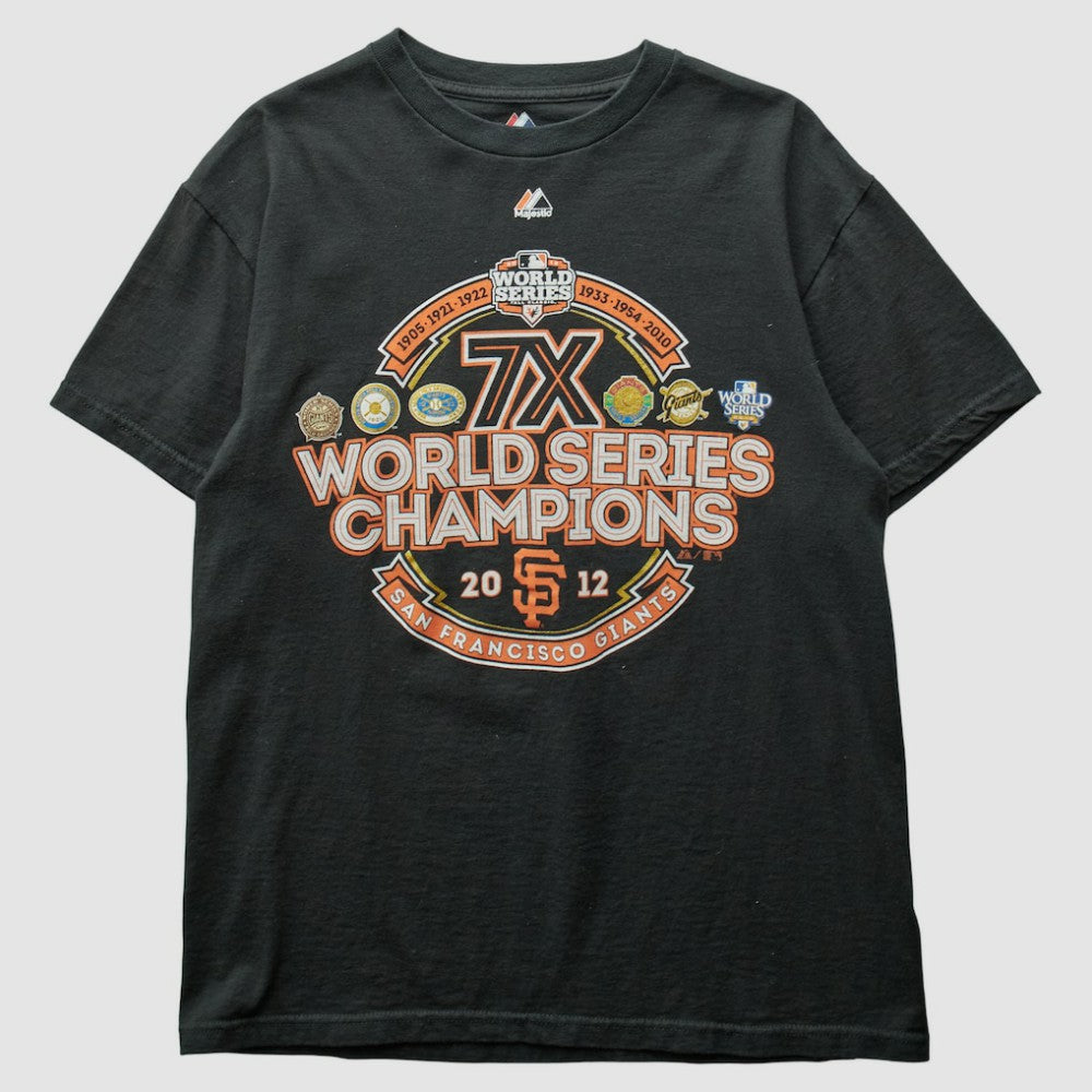 San Francisco Giants Majestic 2012 T-Shirt - Black - Vintage T-shirts