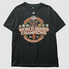 San Francisco Giants Majestic 2012 T-Shirt - Black - Vintage T-shirts