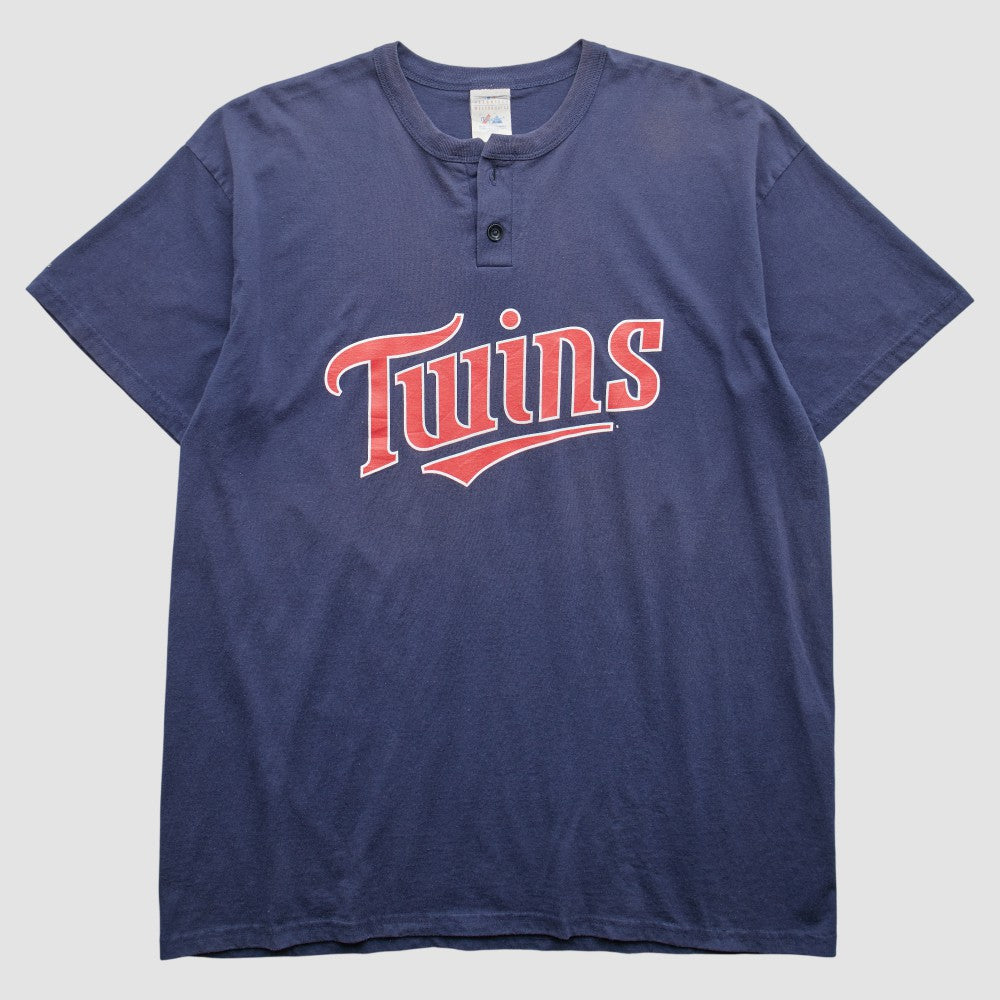 Minnesota Twins Majestic 2000s T-Shirt - Navy - XVintage T-shirts