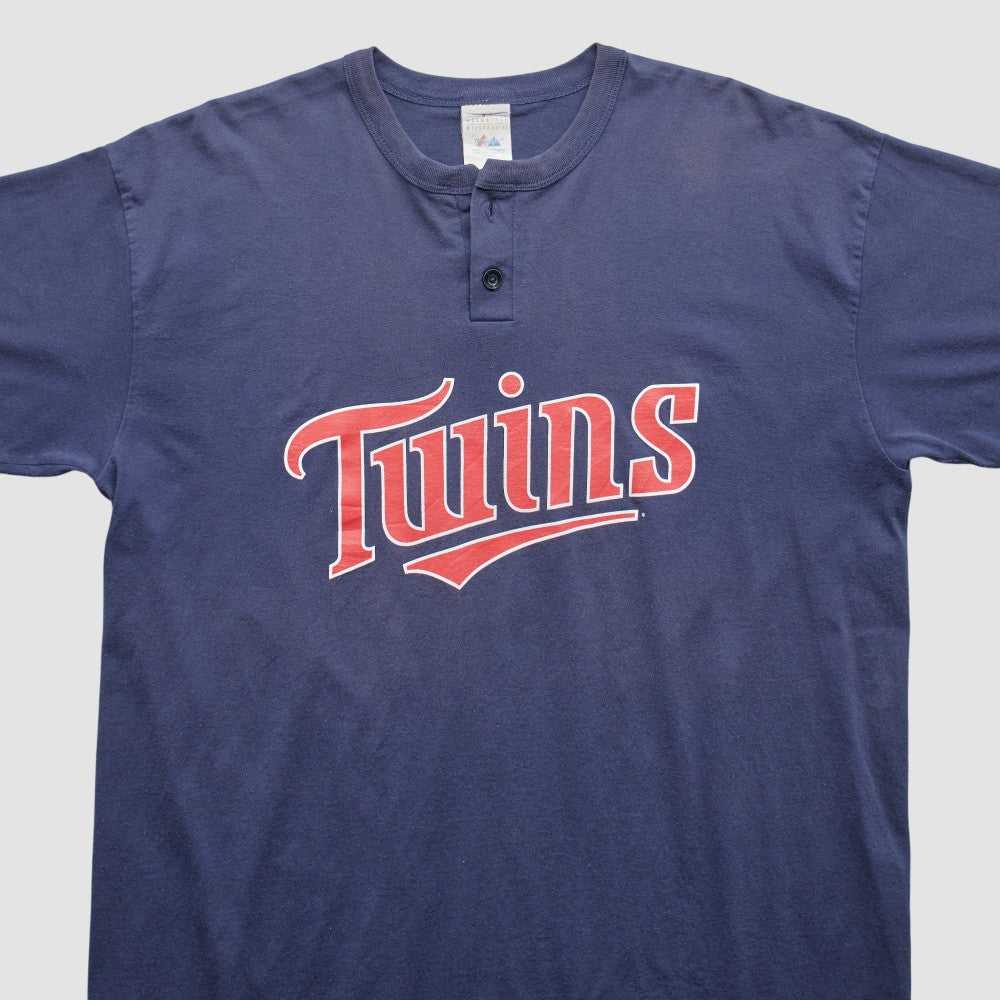 Minnesota Twins Majestic 2000s T-Shirt - Navy - XVintage T-shirts