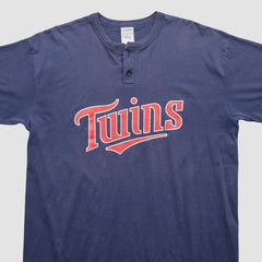 Minnesota Twins Majestic 2000s T-Shirt - Navy - XVintage T-shirts