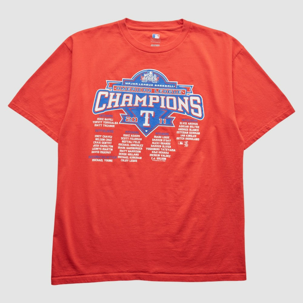 Texas Rangers 2011 T-Shirt - Red - Vintage T-shirts