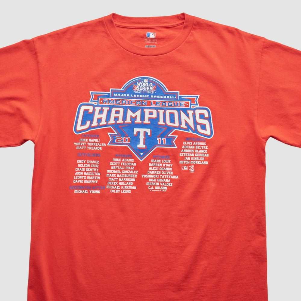 Texas Rangers 2011 T-Shirt - Red - Vintage T-shirts