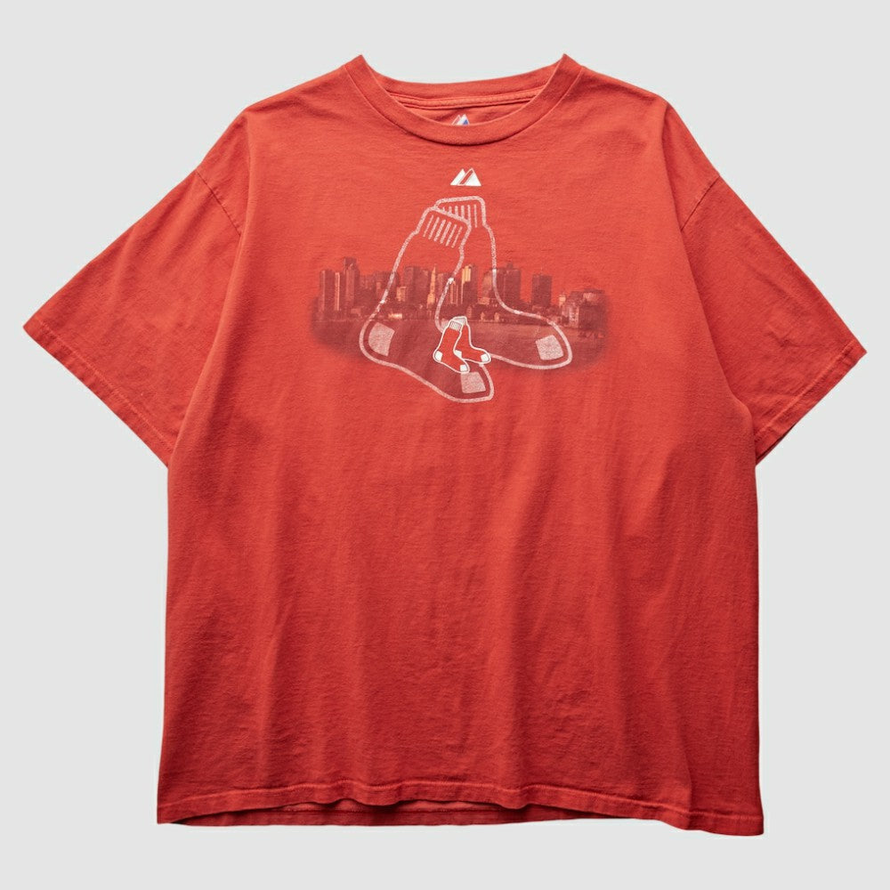 Boston Red Sox Majestic 2000s T-Shirt - Red - XVintage T-shirts