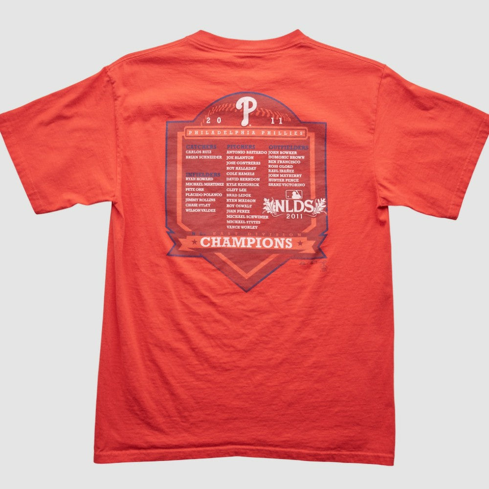 Philadelphia Phillies Majestic 2011 T-Shirt - Red - Vintage T-shirts