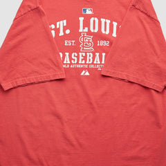 St. Louis Cardinals Majestic 2011 T-Shirt - Red - Vintage T-shirts