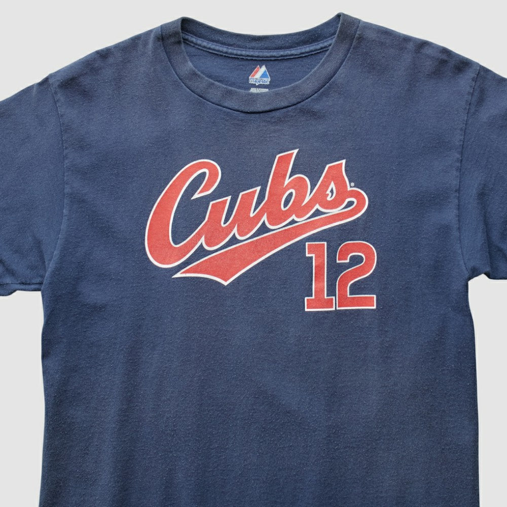Chicago Cubs Majestic 2009 T-Shirt - Navy - Vintage T-shirts
