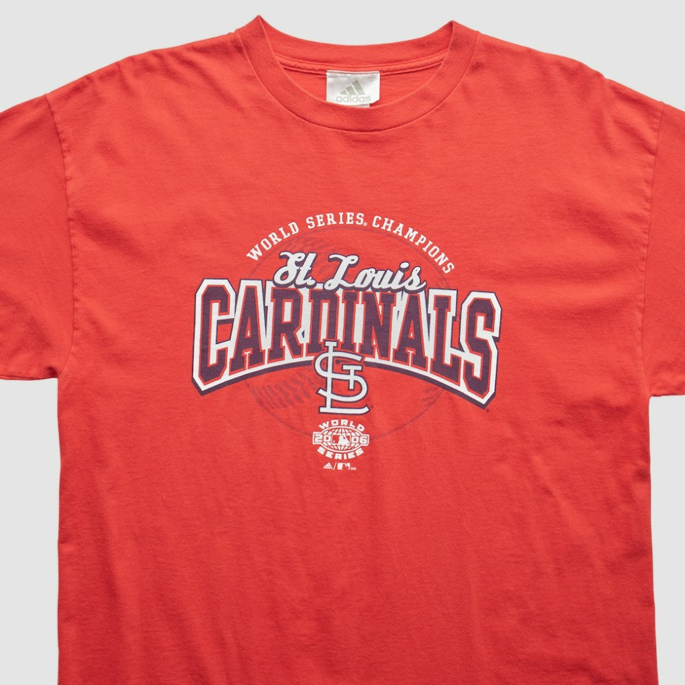 St. Louis Cardinals Adidas 2006 T-Shirt - Red - Vintage T-shirts