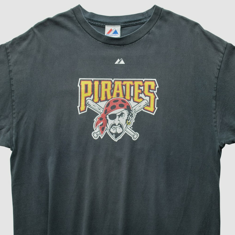 Pittsburgh Pirates Majestic 2010 T-Shirt - Black - Vintage T-shirts