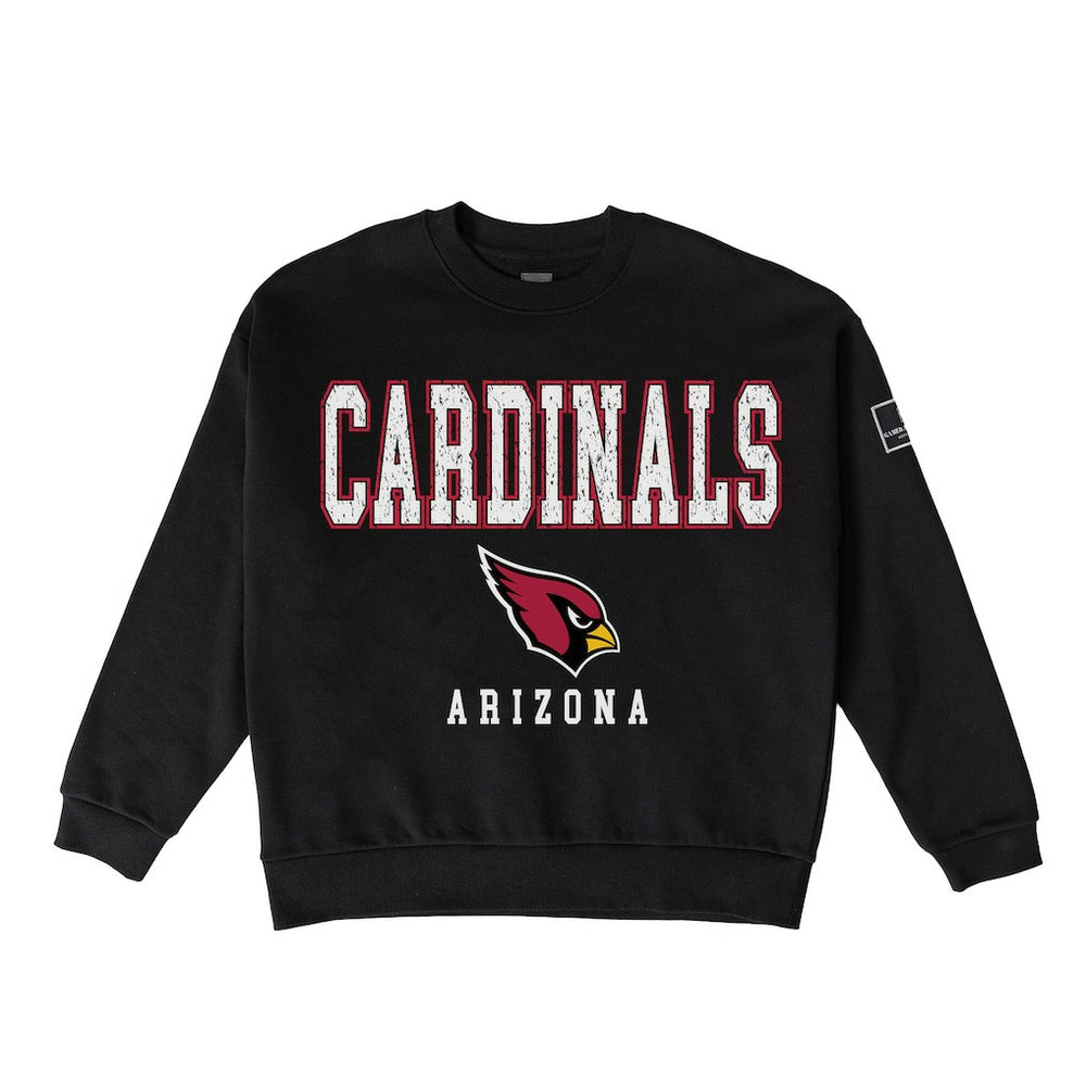 Arizona Cardinals Gameday Couture Women's Oversized Level Up Black Label Premium Fleece Sweatshirt - Black Sweatshirts