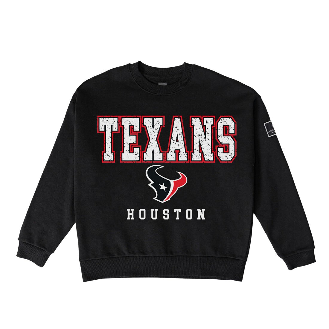 Houston Texans Gameday Couture Women's Oversized Level Up Black Label Premium Fleece Sweatshirt - Black Sweatshirts