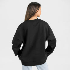Chicago Bears Gameday Couture Women's Oversized Victory Lane Black Label Premium Fleece Sweatshirt - Black Sweatshirts