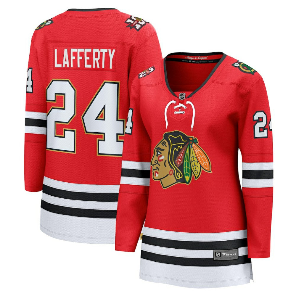 Sam Lafferty Chicago Blackhawks Fanatics Women's Centennial Breakaway Player Jersey - Red | US 203466378