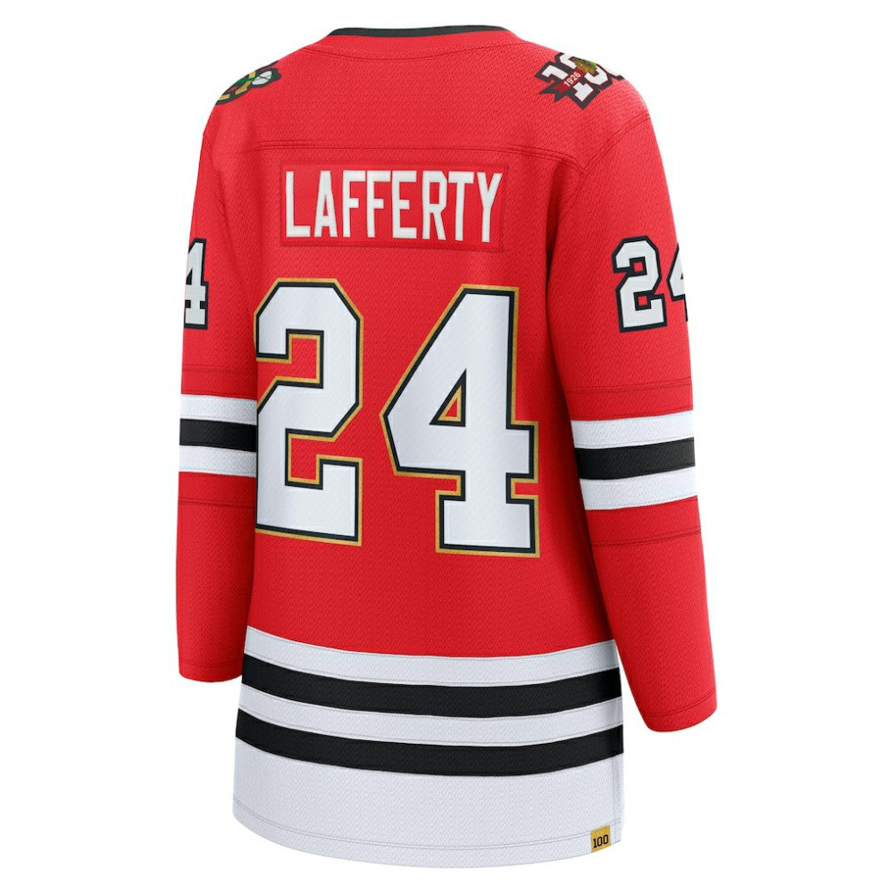 Sam Lafferty Chicago Blackhawks Fanatics Women's Centennial Breakaway Player Jersey - Red | US 203466378