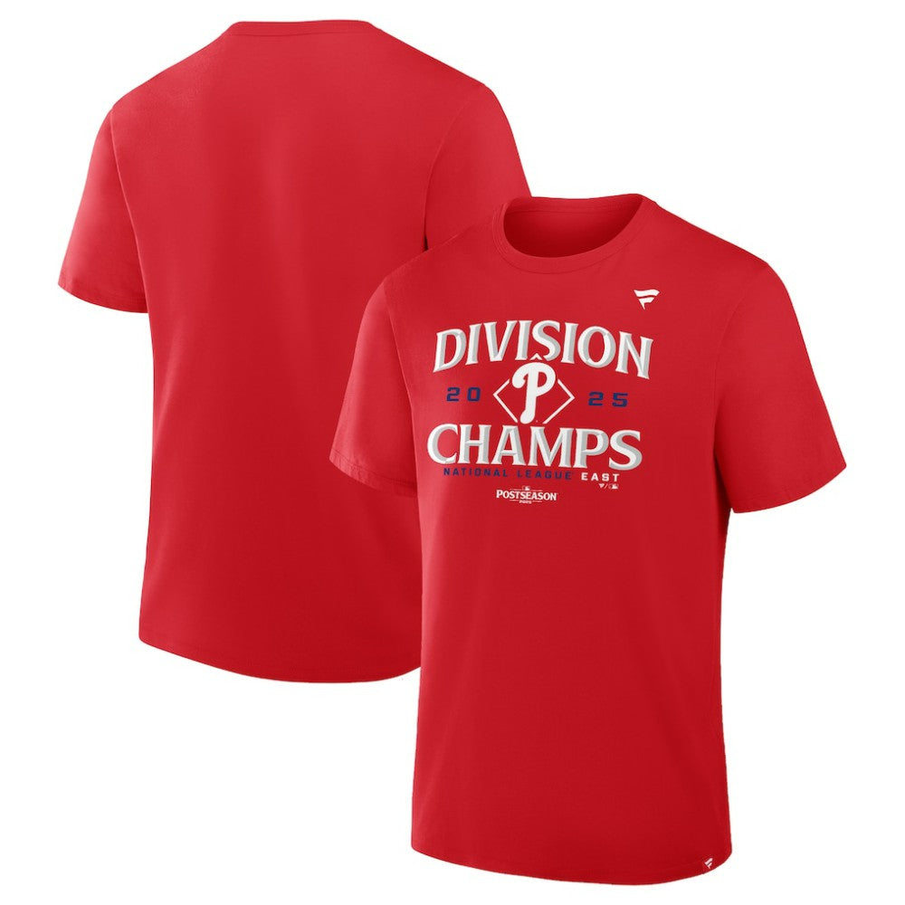 Philadelphia Phillies Fanatics 2025 NL East Division Champions Locker Room Big & Tall T-Shirt - Red T-shirts