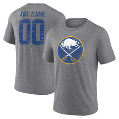 Buffalo Sabres Heritage Custom Tri-Blend T-Shirt - Gray | US 203467400