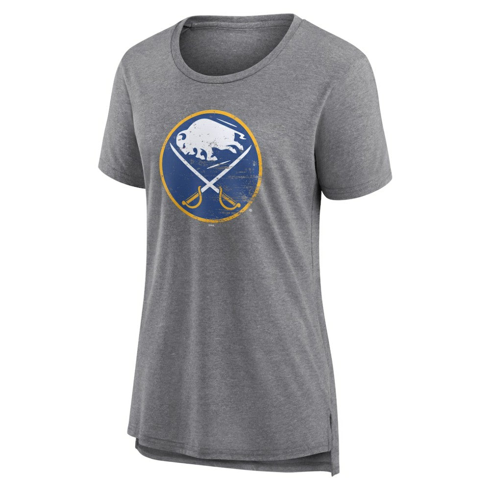 Buffalo Sabres Women's Heritage Custom Tri-Blend T-Shirt - Gray | US 203467401