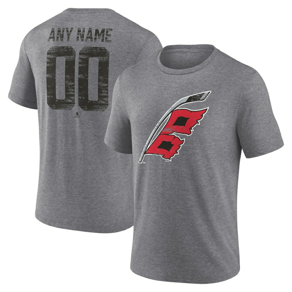 Carolina Hurricanes Heritage Custom Tri-Blend T-Shirt - Gray | US 203467404