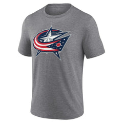 Columbus Blue Jackets Heritage Custom Tri-Blend T-Shirt - Gray | US 203467410