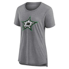 Dallas Stars Women's Heritage Custom Tri-Blend T-Shirt - Gray | US 203467413