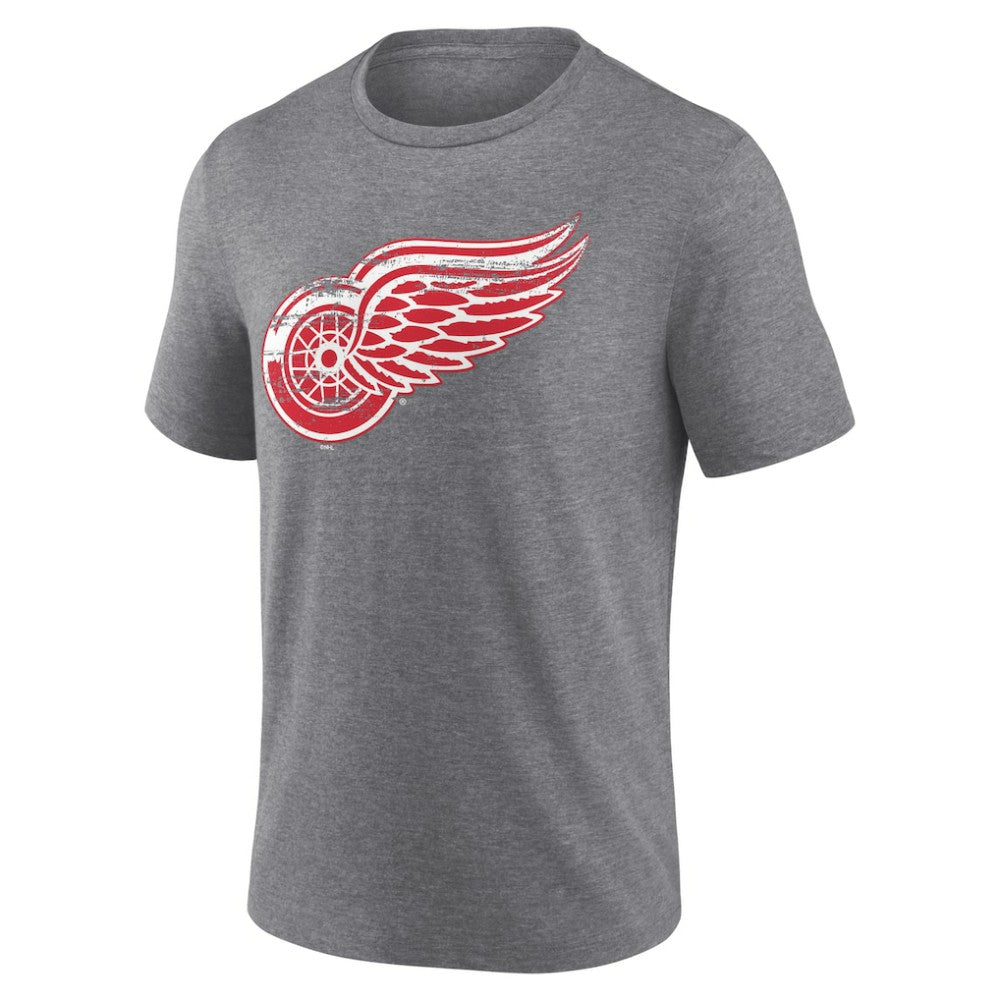 Detroit Red Wings Heritage Custom Tri-Blend T-Shirt - Gray | US 203467414